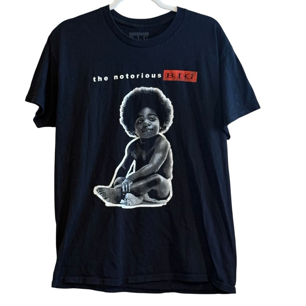 Notorious B.I.G. Rap tee Ready To Die Baby graphic t-shirt black Men’s L